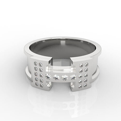 Diamond H Ring 3D print model