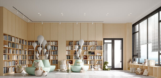 children library 3D model
