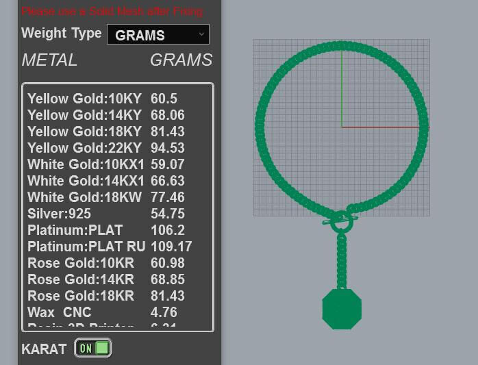 Luxury Cuban Link Pendant Necklace 3D print model_4