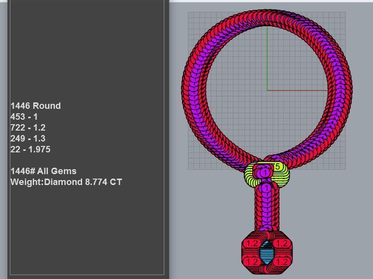 Luxury Cuban Link Pendant Necklace 3D print model_3