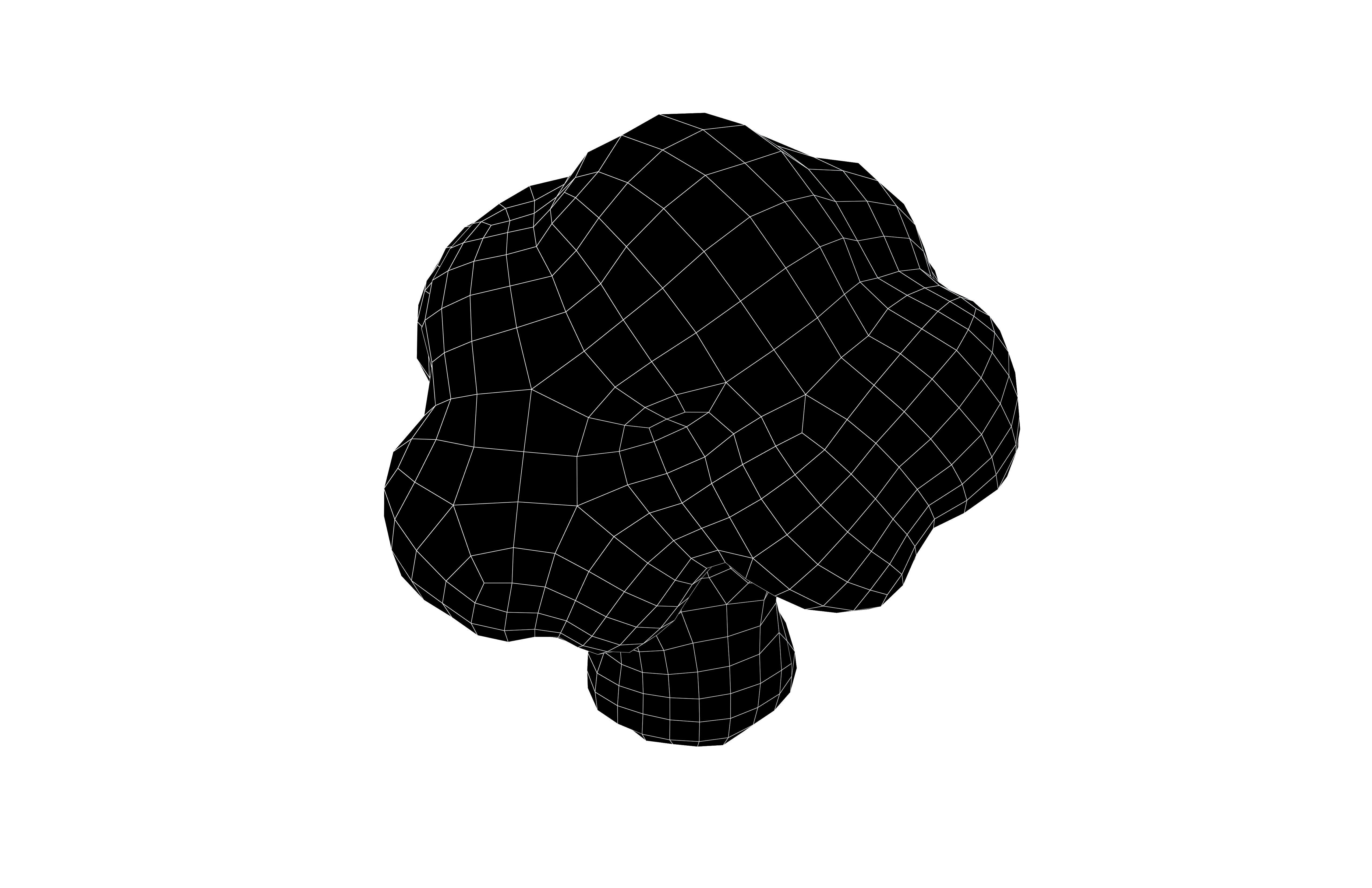 Cartoon Broccoli v1 002 Low-poly 3D model_6