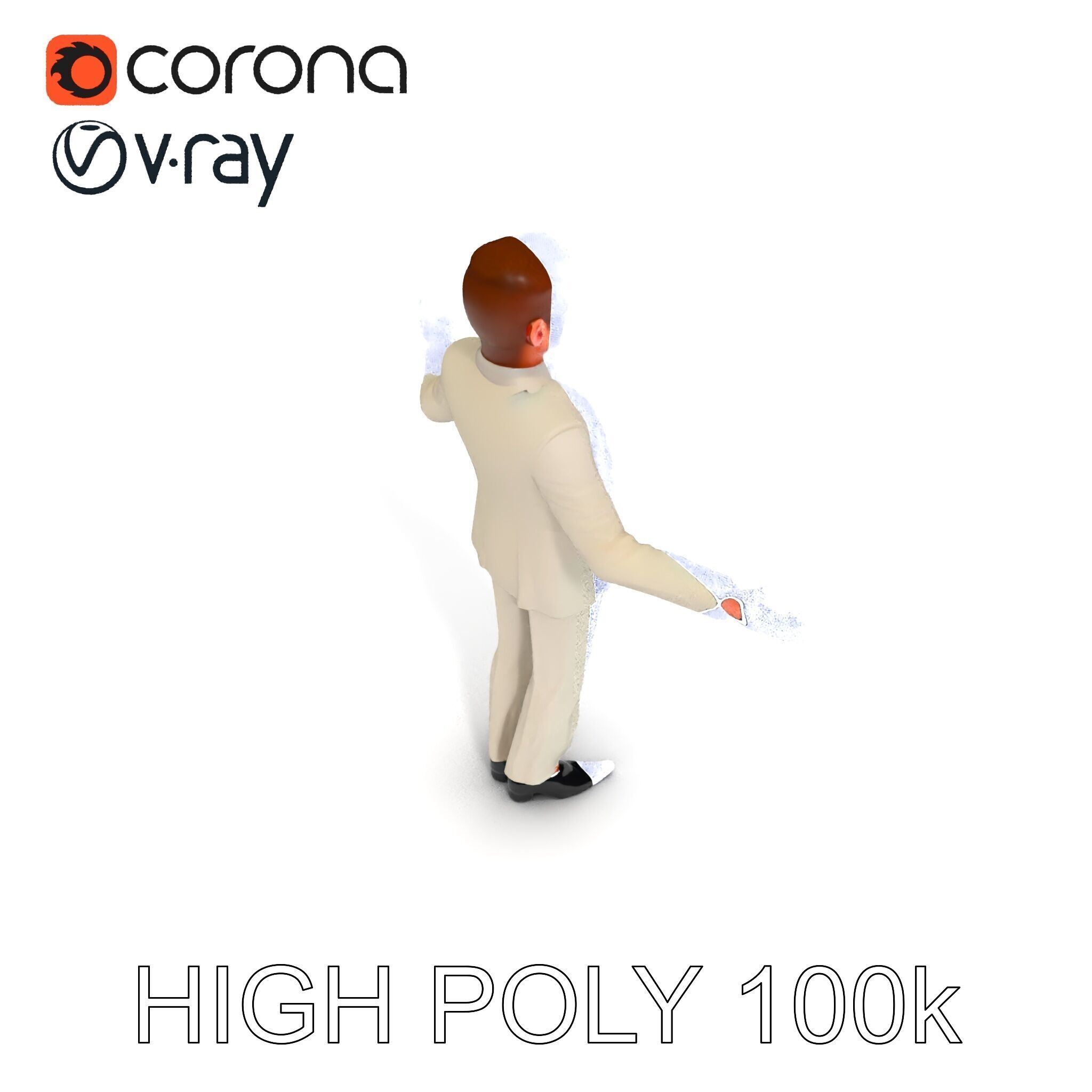 Slick Businessman D Model Formal Attire Elegance Low-poly 3D model_19