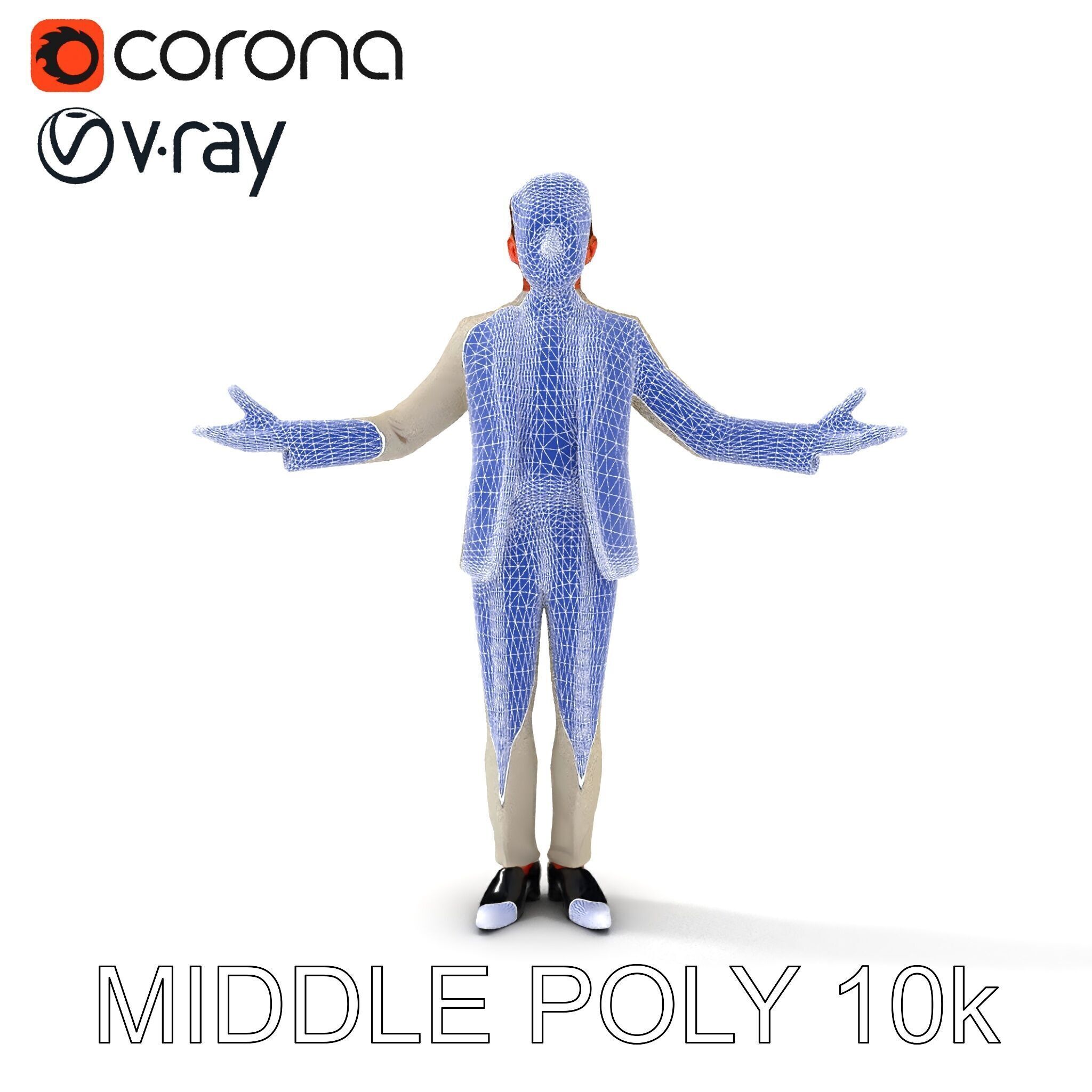 Slick Businessman D Model Formal Attire Elegance Low-poly 3D model_14