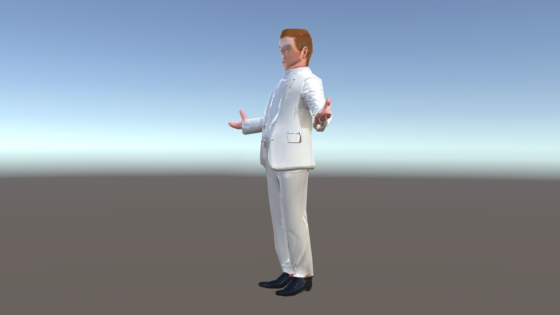 Slick Businessman D Model Formal Attire Elegance Low-poly 3D model_21