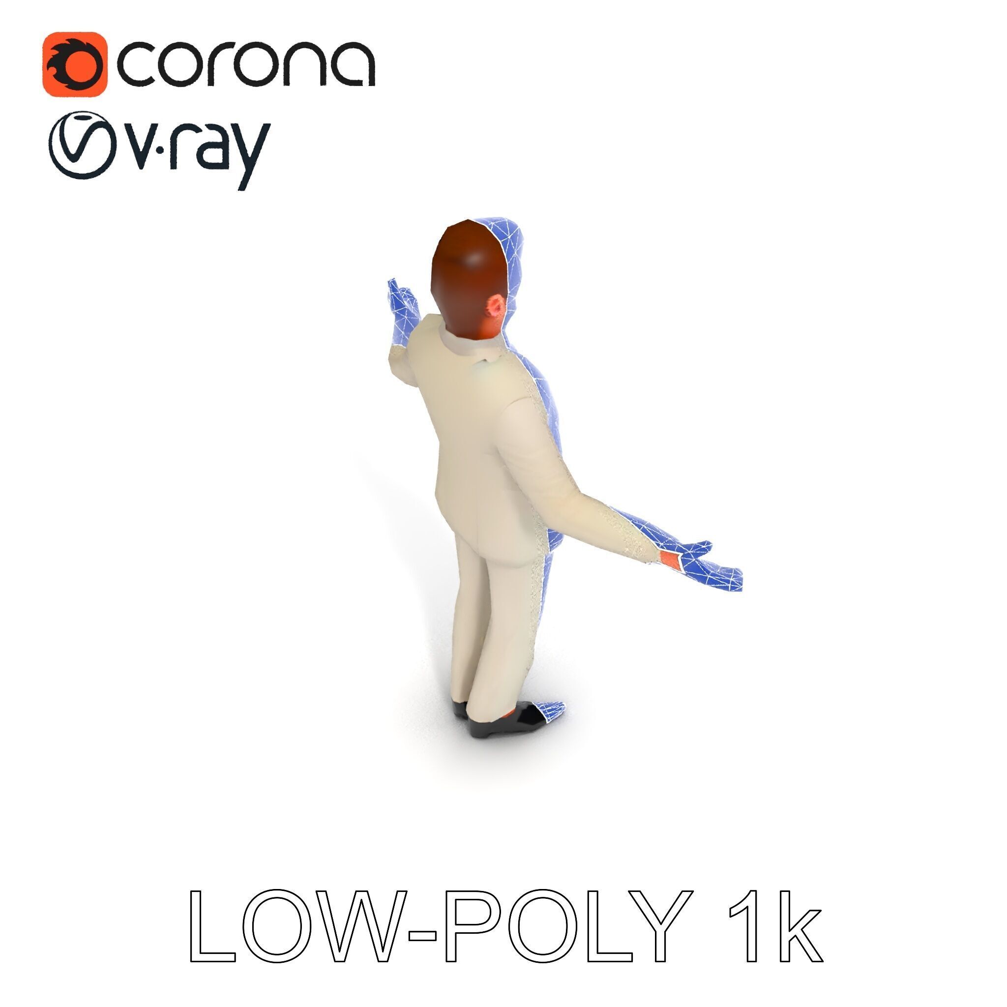 Slick Businessman D Model Formal Attire Elegance Low-poly 3D model_23