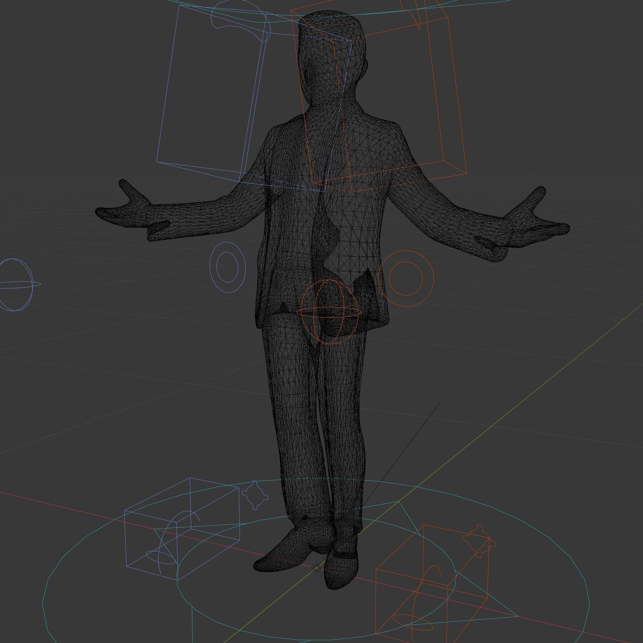 Slick Businessman D Model Formal Attire Elegance Low-poly 3D model_35