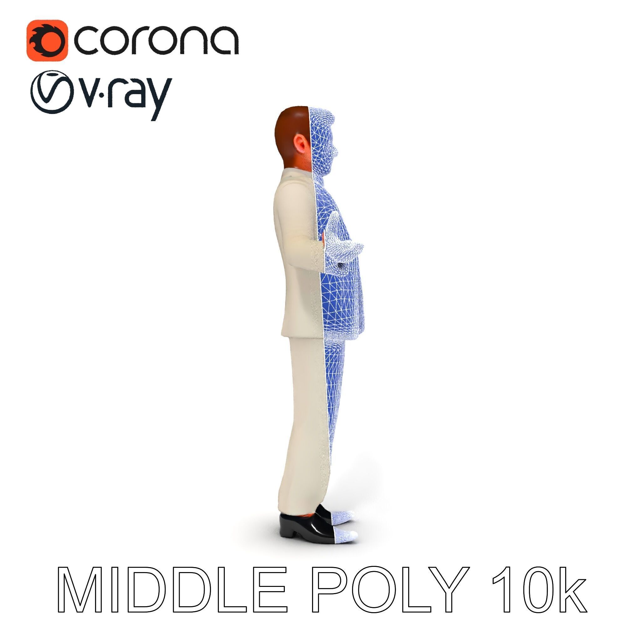 Slick Businessman D Model Formal Attire Elegance Low-poly 3D model_22