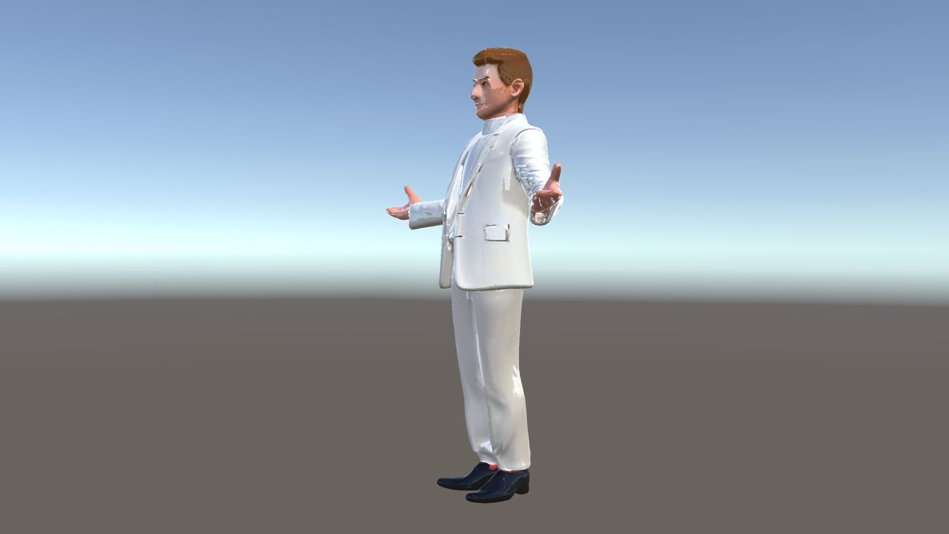 Slick Businessman D Model Formal Attire Elegance Low-poly 3D model_17