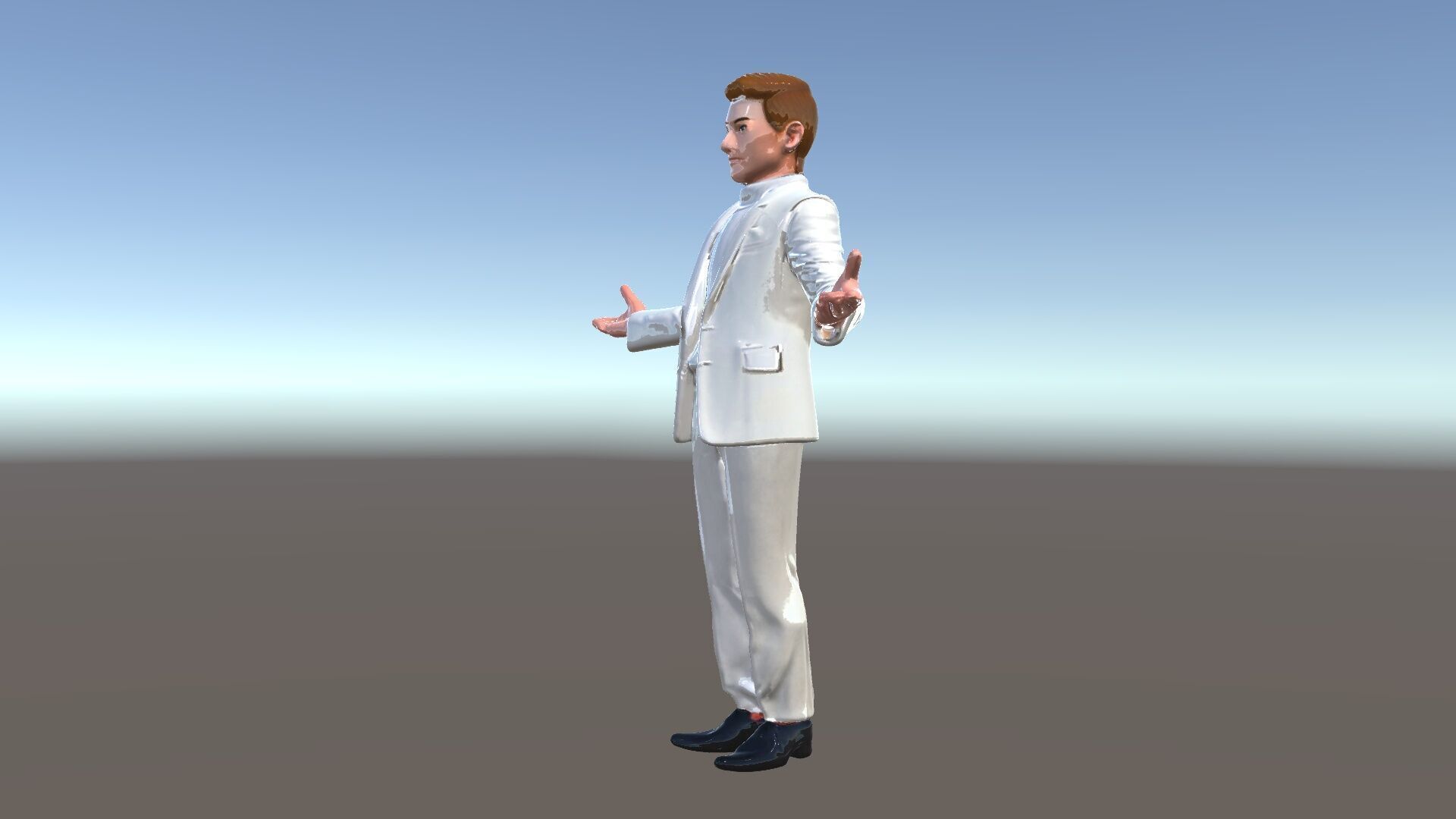 Slick Businessman D Model Formal Attire Elegance Low-poly 3D model_5