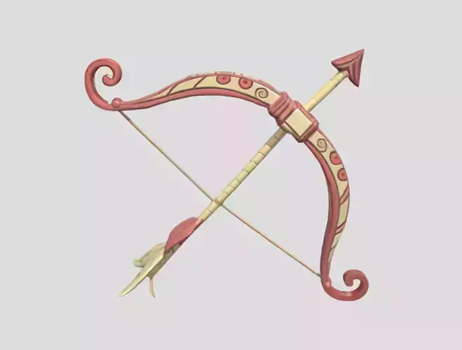 Bow and Arrow 3D Model PBR Textured Game Ready Asset
