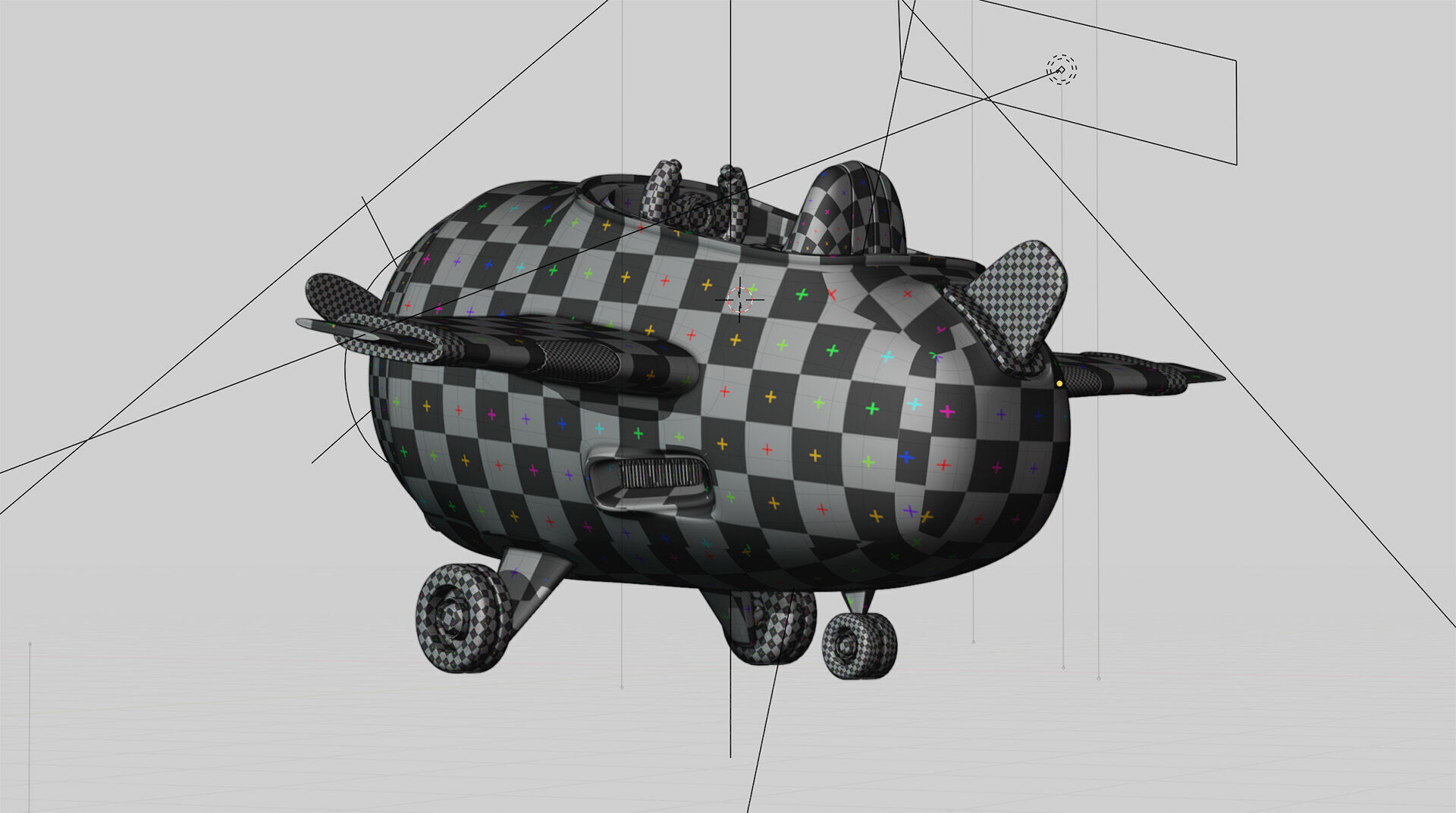 Stylize Cartoon Airplane  3D model_3