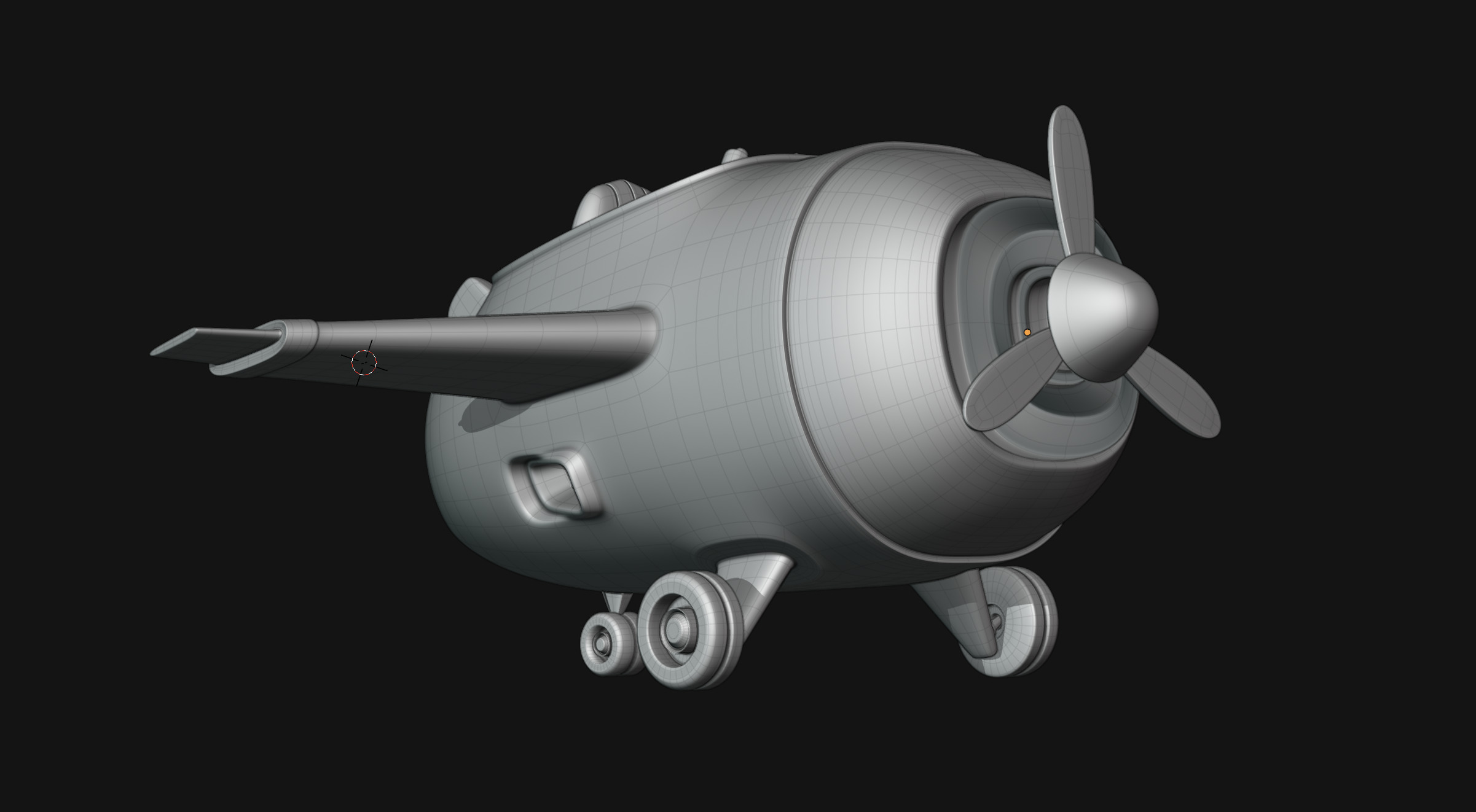 Stylize Cartoon Airplane  3D model_4