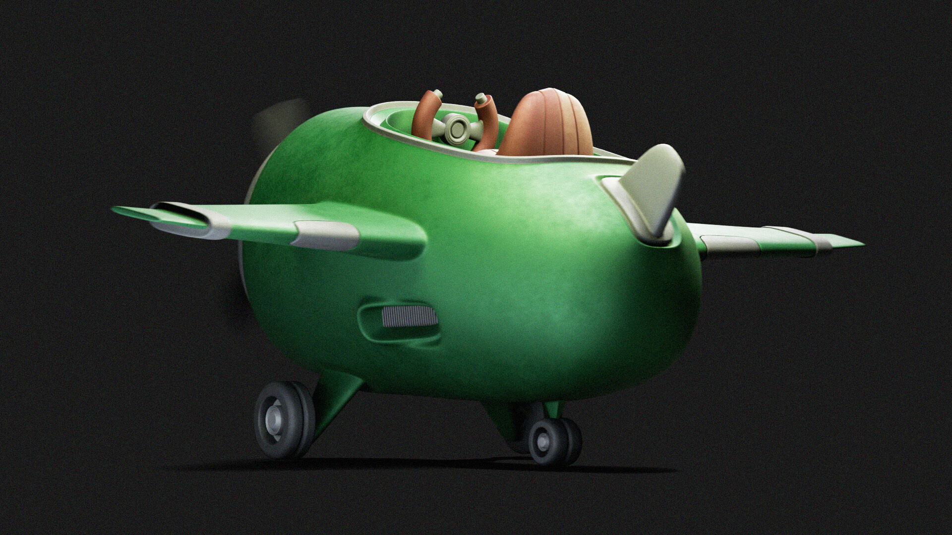 Stylize Cartoon Airplane  3D model_1