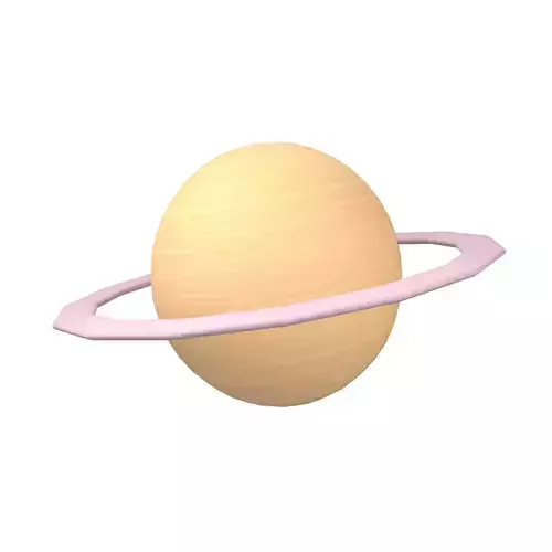 Cartoon Planet with Ring v1 002