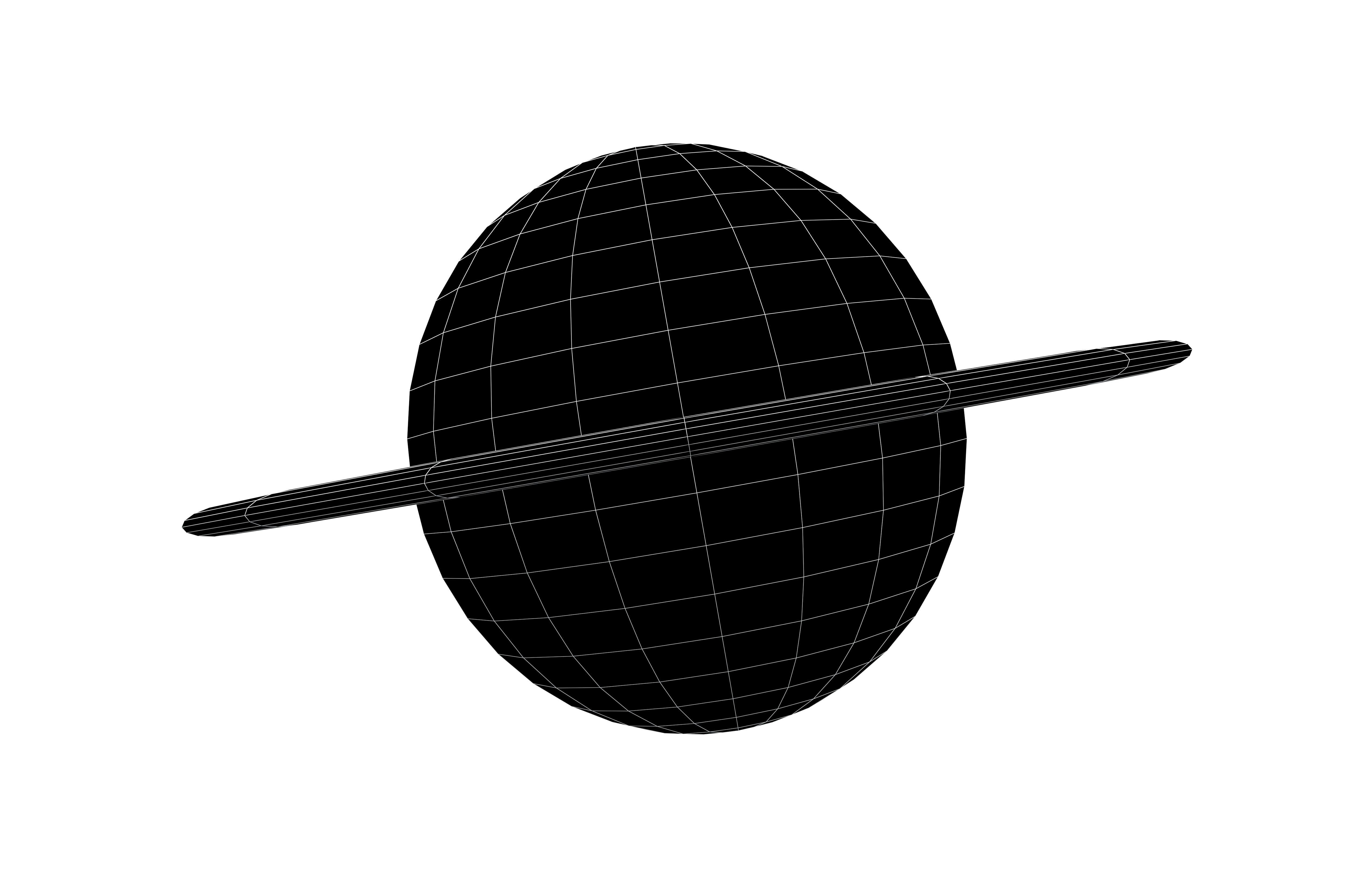 Cartoon Planet with Ring v1 003 Low-poly 3D model_5