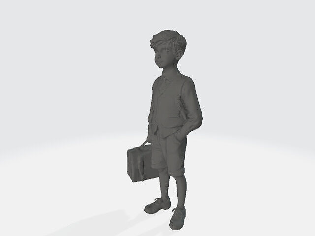 Young male evacuee WW2 model railway Free 3D print model