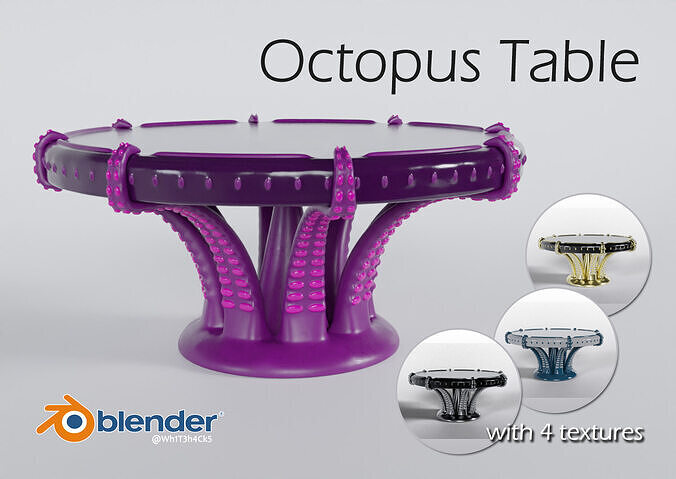 Round Octopus Table 3D model