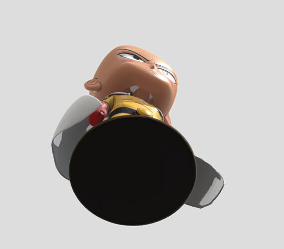 One Punch Man 3D Model Stylized Game Ready Character Low-poly 3D model