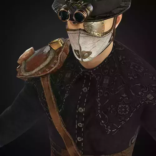  Steampunk rigged character