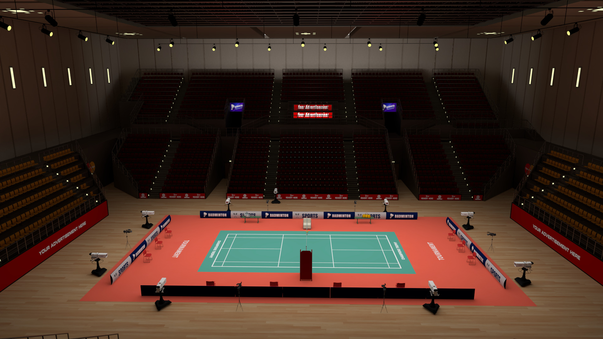 Badminton Stadium 3D model_6