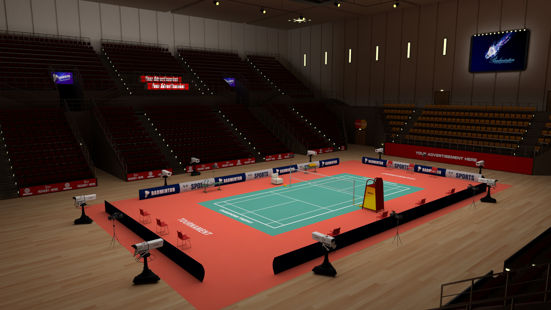 Badminton Stadium 3D model_1