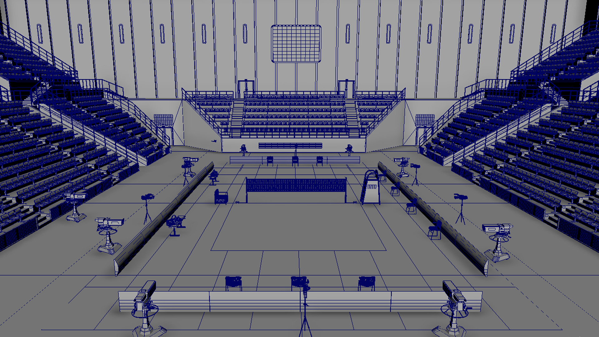 Badminton Stadium 3D model_10