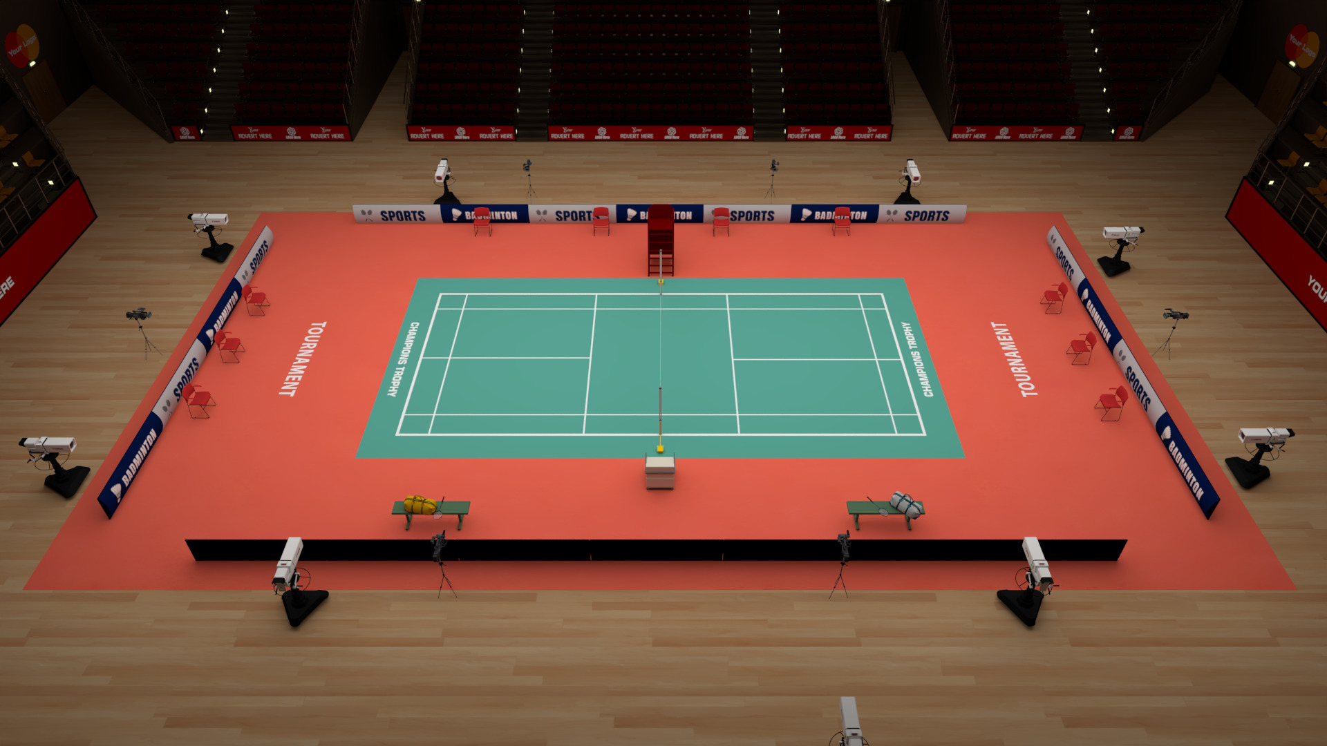 Badminton Stadium 3D model_8