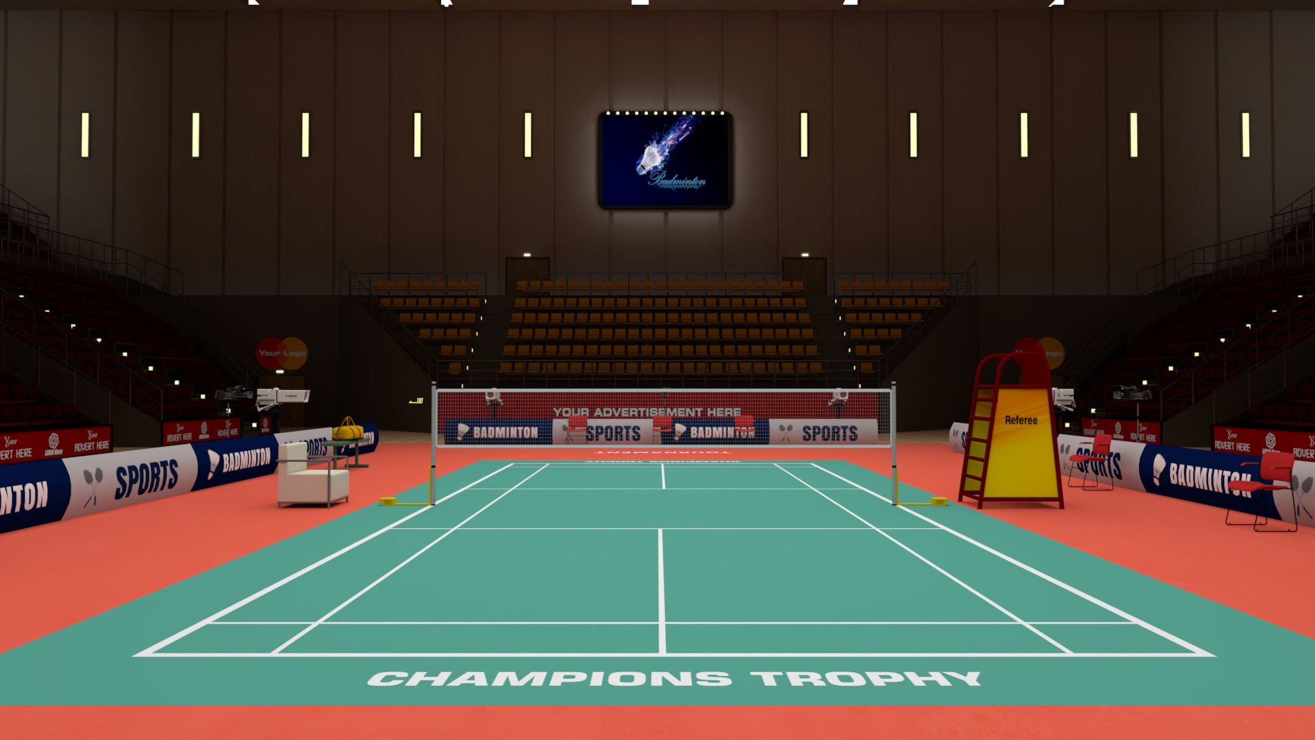 Badminton Stadium 3D model_7