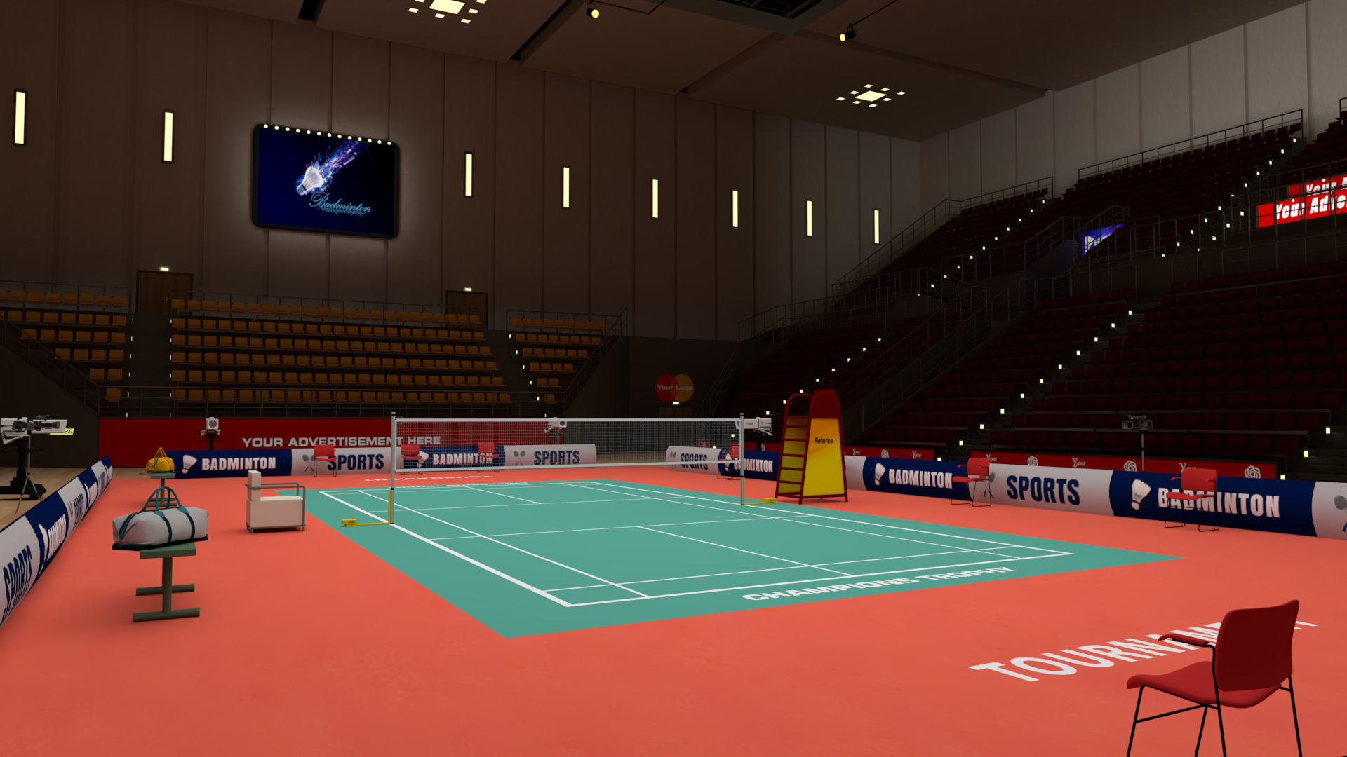Badminton Stadium 3D model_2