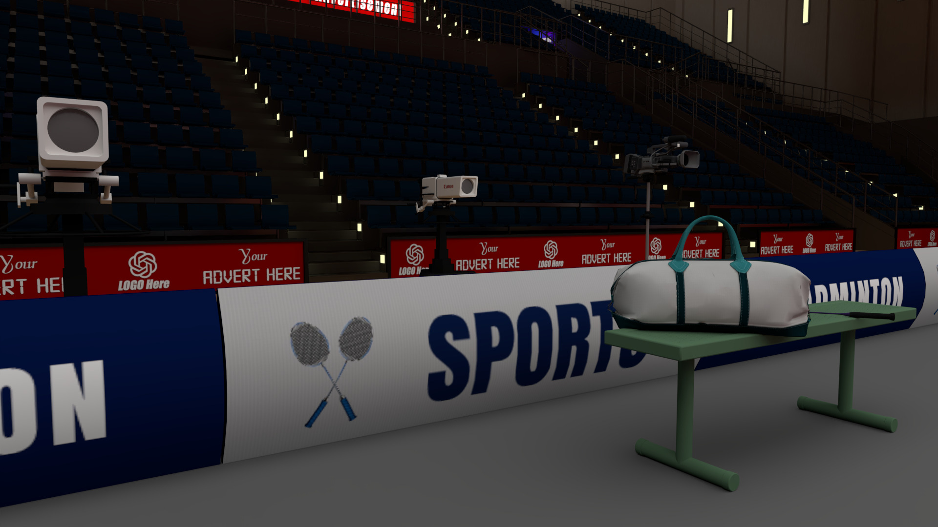 Badminton Stadium 3D model_4