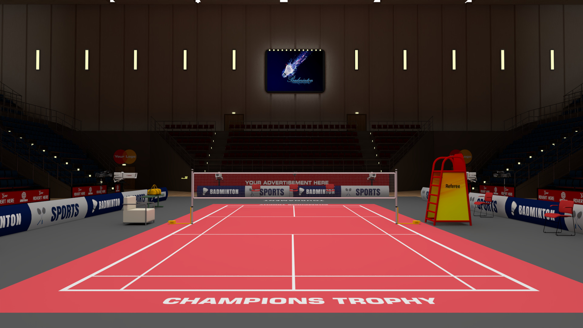 Badminton Stadium 3D model_7