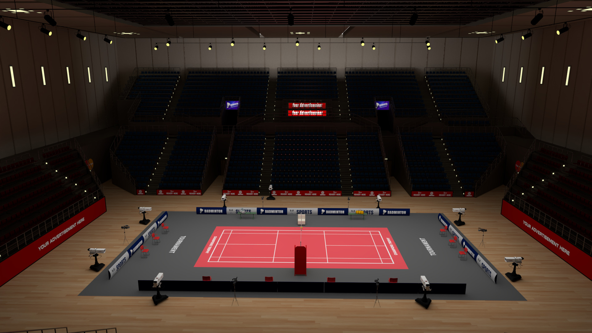 Badminton Stadium 3D model_6