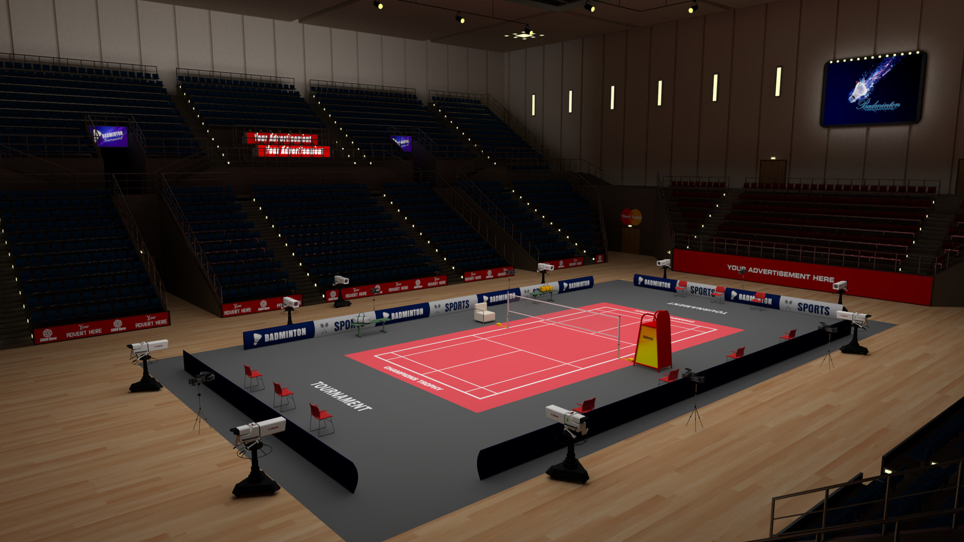 Badminton Stadium 3D model_1