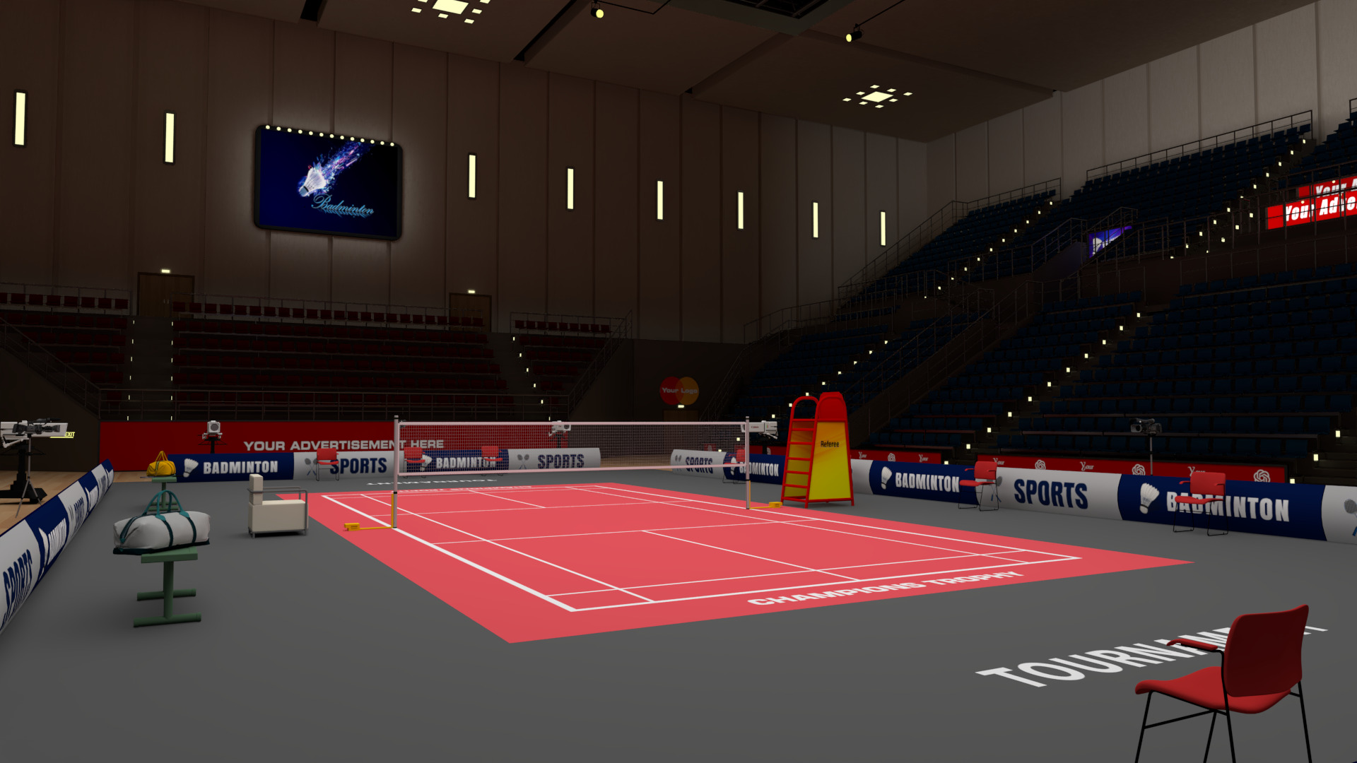 Badminton Stadium 3D model_2