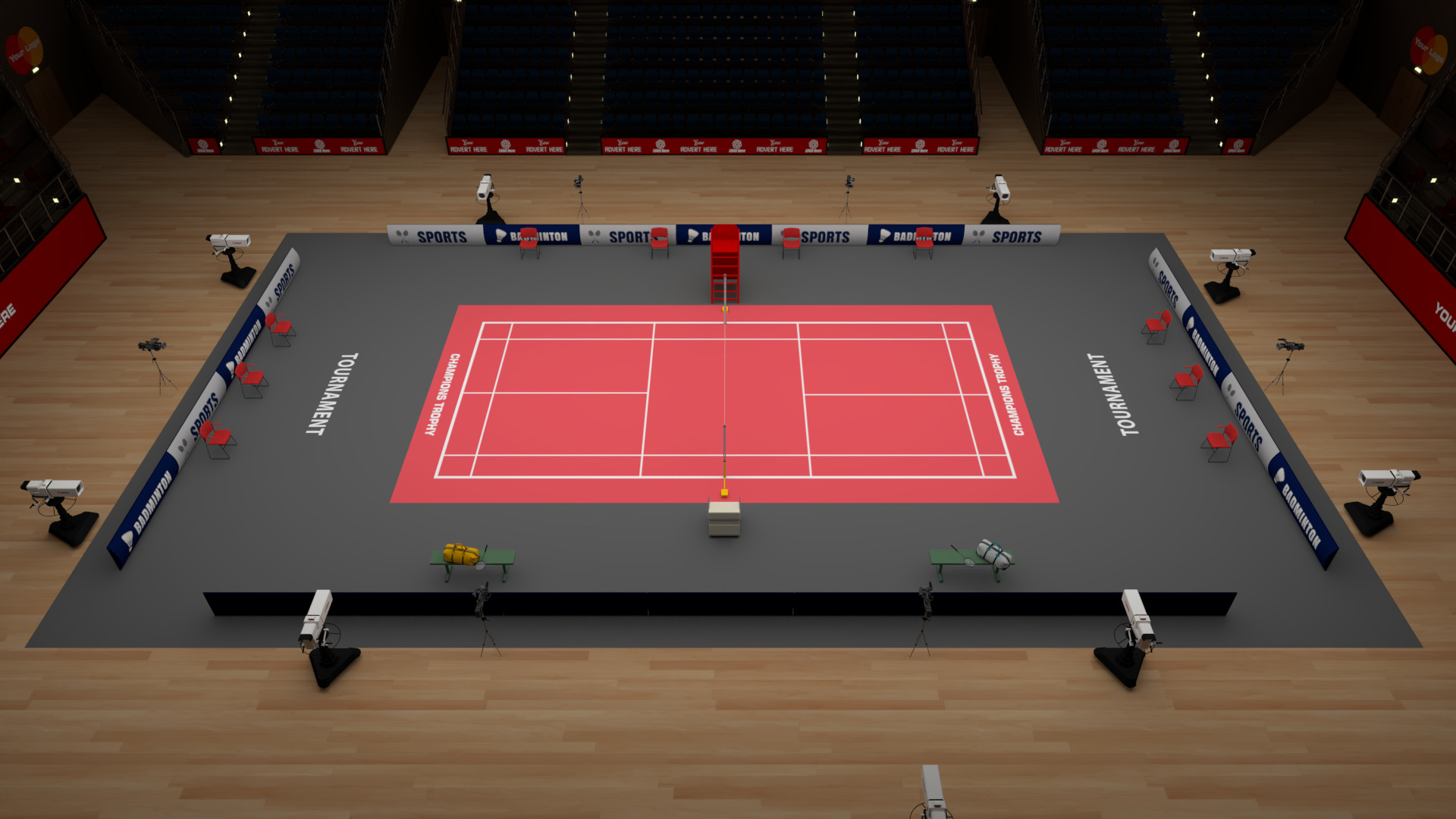 Badminton Stadium 3D model_8