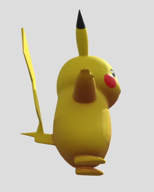 Pikachu 3D Model Stylized Game Ready Character Low-poly 3D model_8