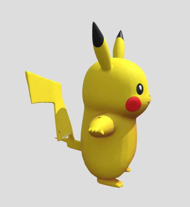 Pikachu 3D Model Stylized Game Ready Character Low-poly 3D model_16