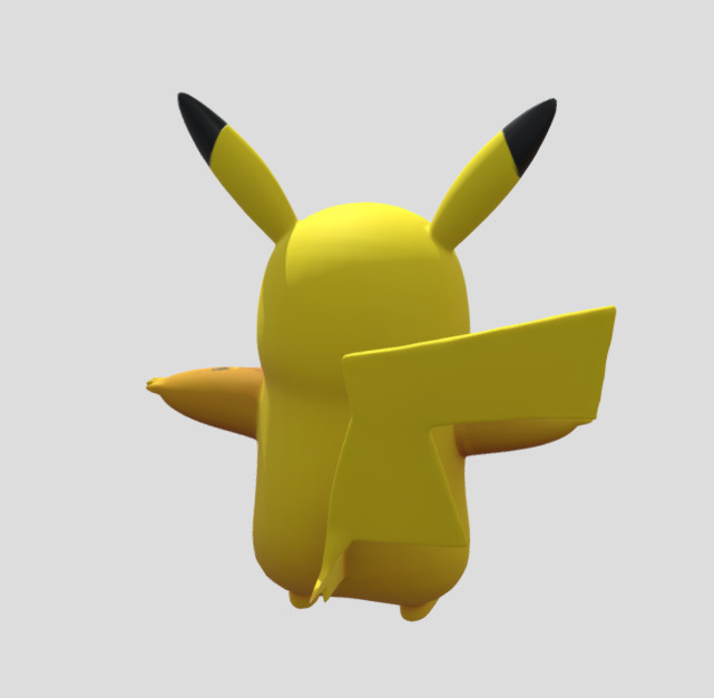 Pikachu 3D Model Stylized Game Ready Character Low-poly 3D model_6