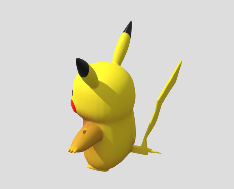 Pikachu 3D Model Stylized Game Ready Character Low-poly 3D model_13