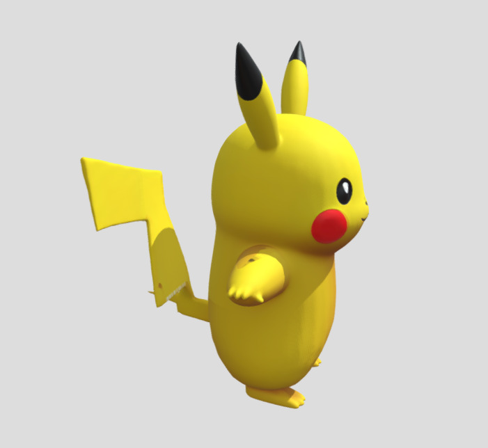 Pikachu 3D Model Stylized Game Ready Character Low-poly 3D model_1