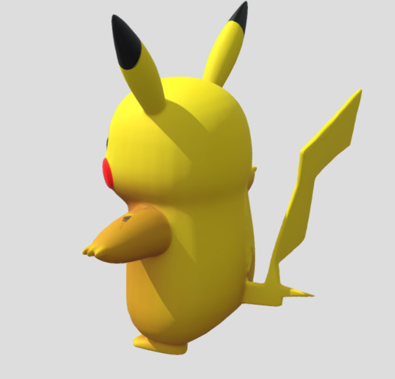 Pikachu 3D Model Stylized Game Ready Character Low-poly 3D model_17