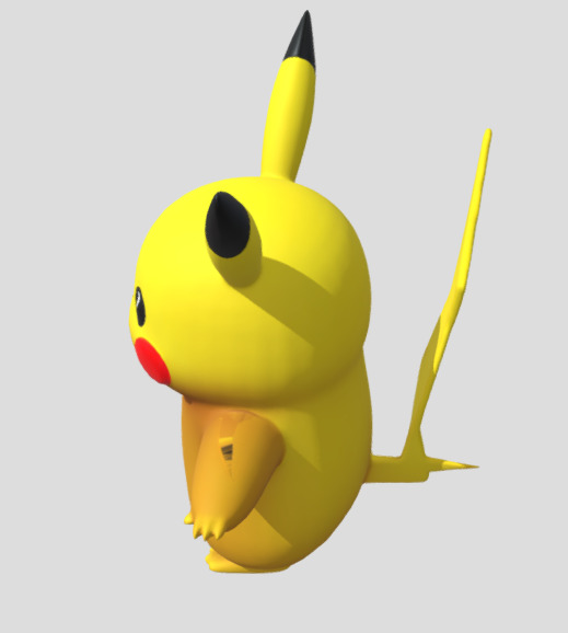 Pikachu 3D Model Stylized Game Ready Character Low-poly 3D model_3