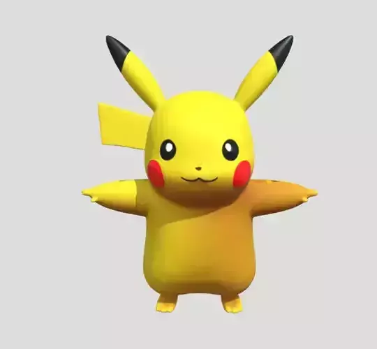 Pikachu 3D Model Stylized Game Ready Character