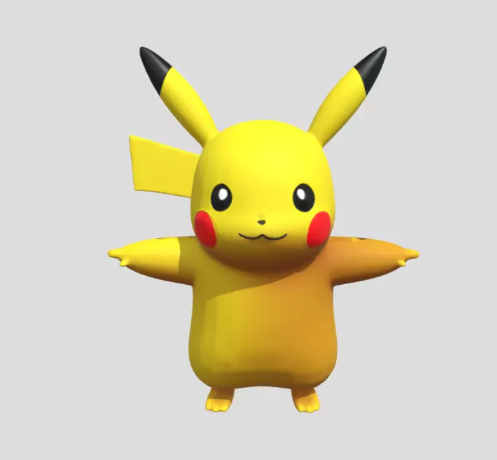Pikachu 3D Model Stylized Game Ready Character Low-poly 3D model_0