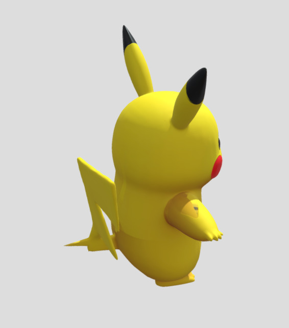 Pikachu 3D Model Stylized Game Ready Character Low-poly 3D model_5