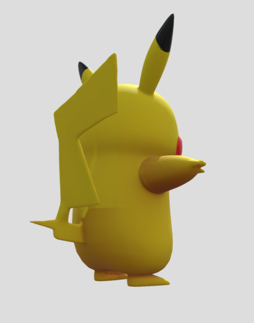 Pikachu 3D Model Stylized Game Ready Character Low-poly 3D model_10