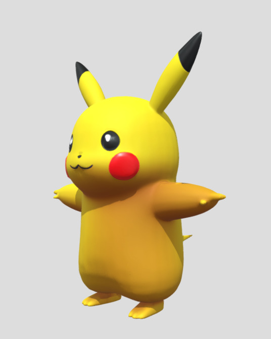 Pikachu 3D Model Stylized Game Ready Character Low-poly 3D model_15