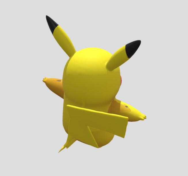 Pikachu 3D Model Stylized Game Ready Character Low-poly 3D model_2