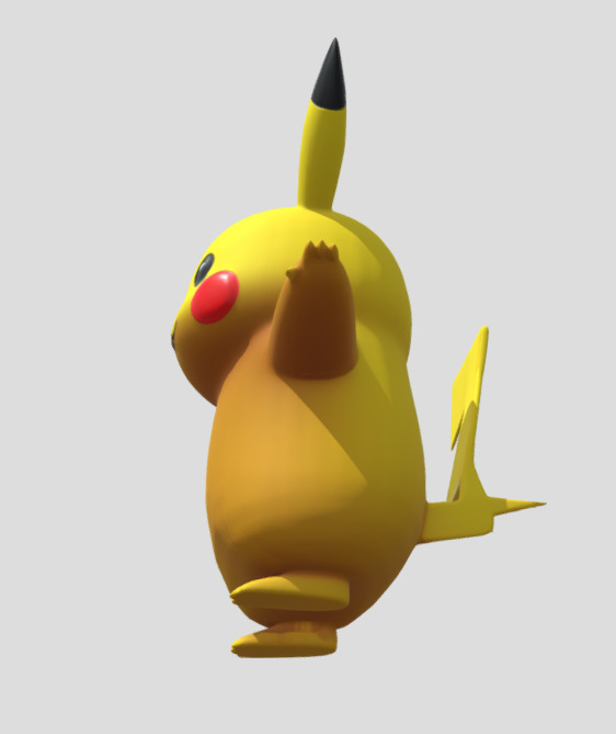 Pikachu 3D Model Stylized Game Ready Character Low-poly 3D model_9