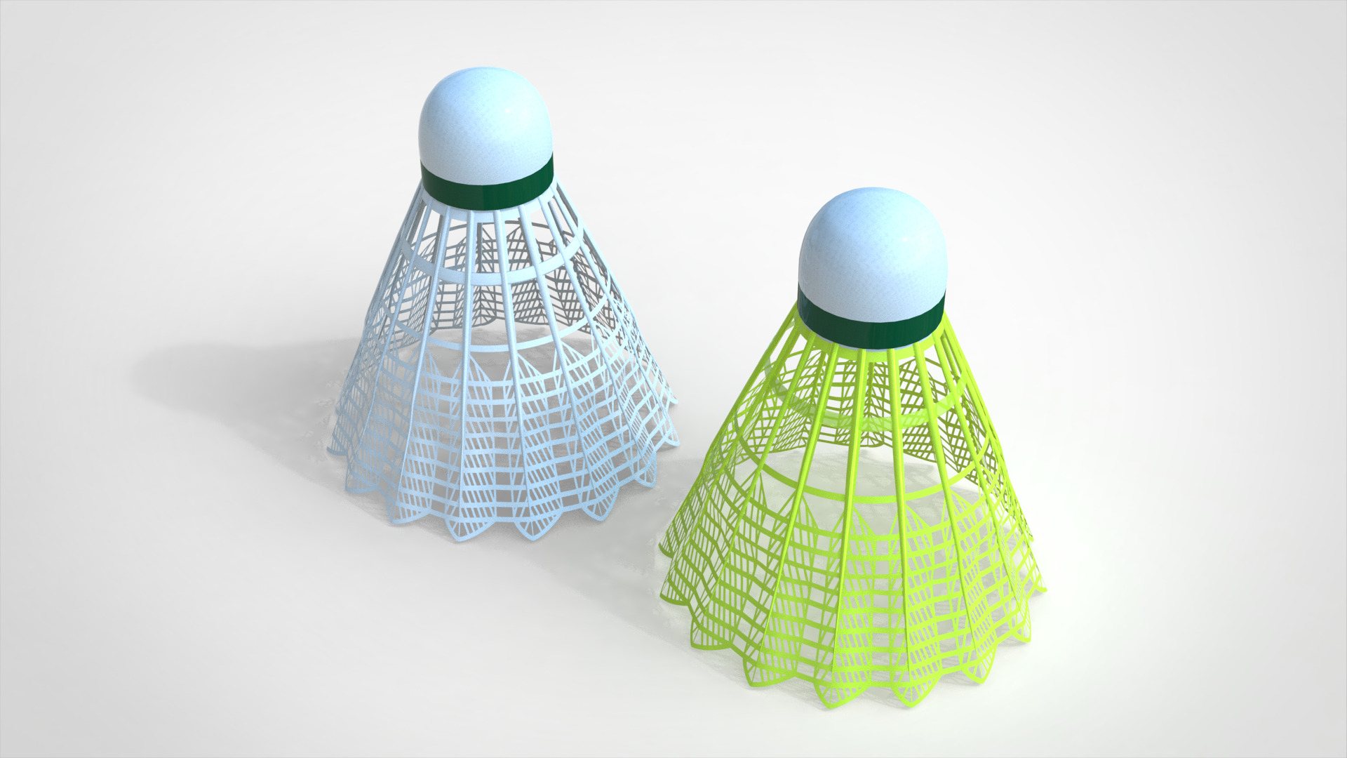Badminton Shuttlecock 3D model_4